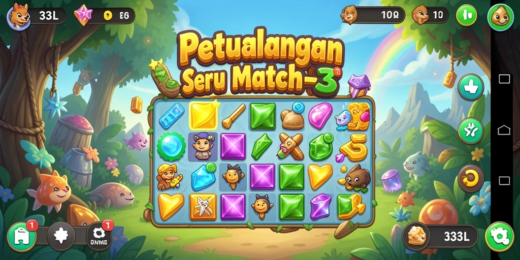 Tampilan gameplay 33L yang seru dan penuh warna.