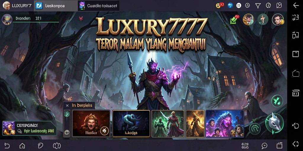 Tampilan gameplay menegangkan dari LUXURY777 yang penuh dengan kejutan horor.