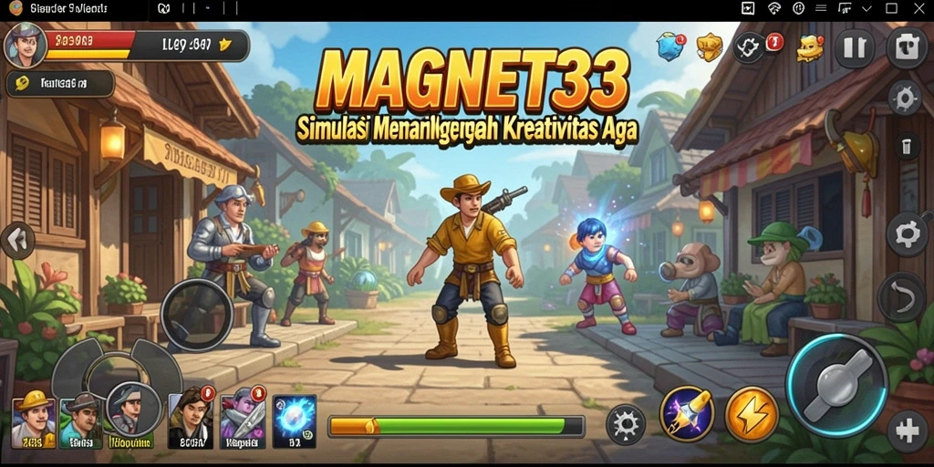 Screenshot utama menunjukkan interaksi gameplay yang memikat dalam MAGNET33.