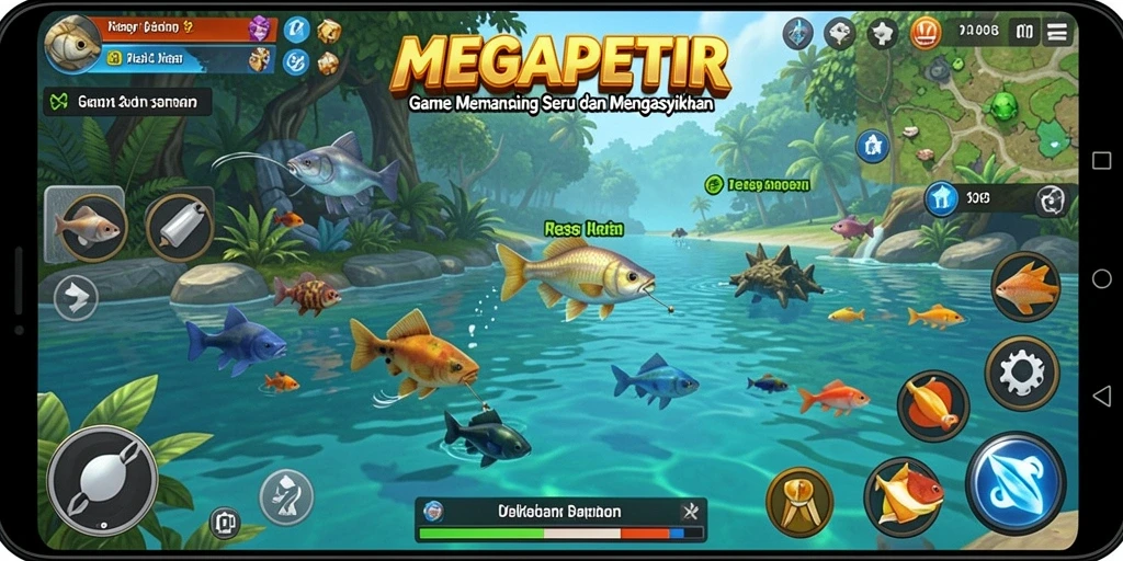 Tangkapan ikan besar dalam gameplay MEGAPETIR yang seru.