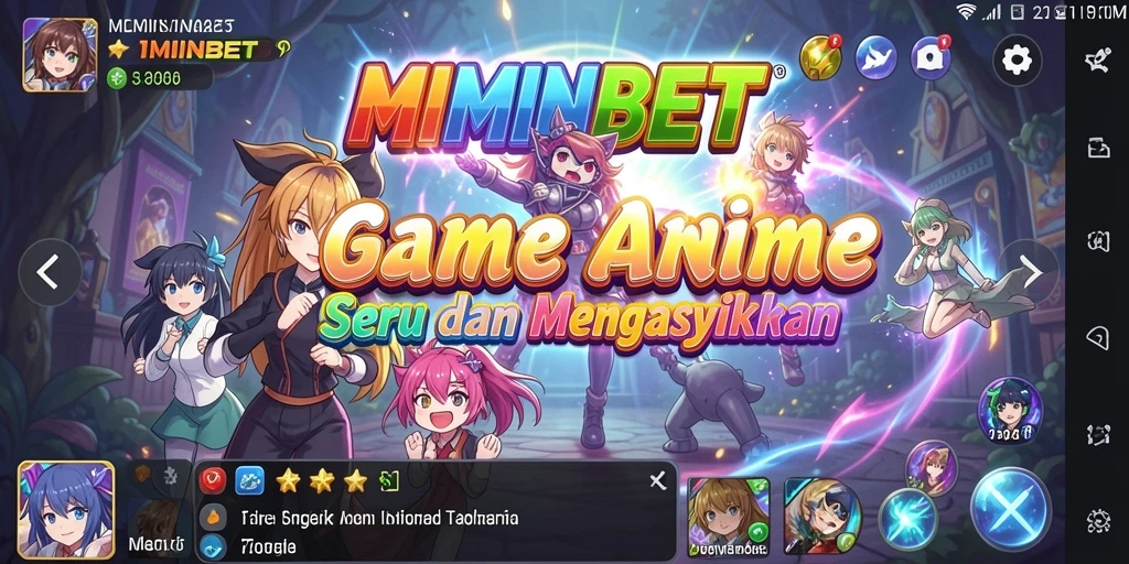 Screenshot gameplay MIMINBET yang menampilkan karakter Anime yang menarik.