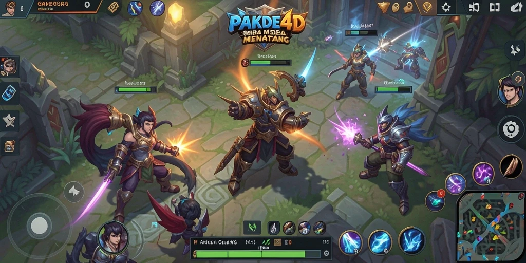 Tampilan gameplay seru di arena pertarungan PAKDE4D.