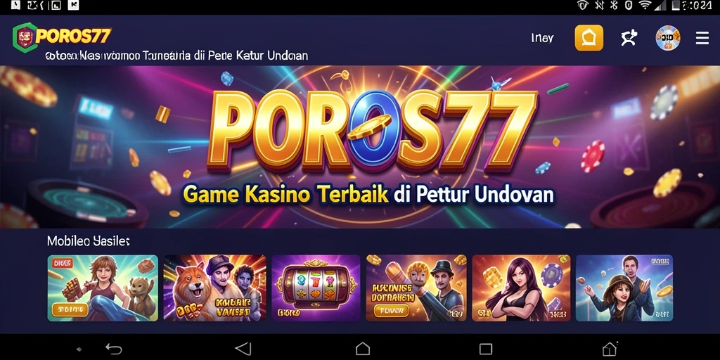 Screenshot POROS77 menunjukkan gameplay Kasino yang menarik.