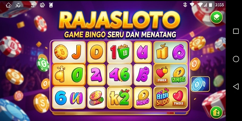 Tampilan gameplay seru dalam RAJASLOTO dengan suasana Bingo yang menarik.