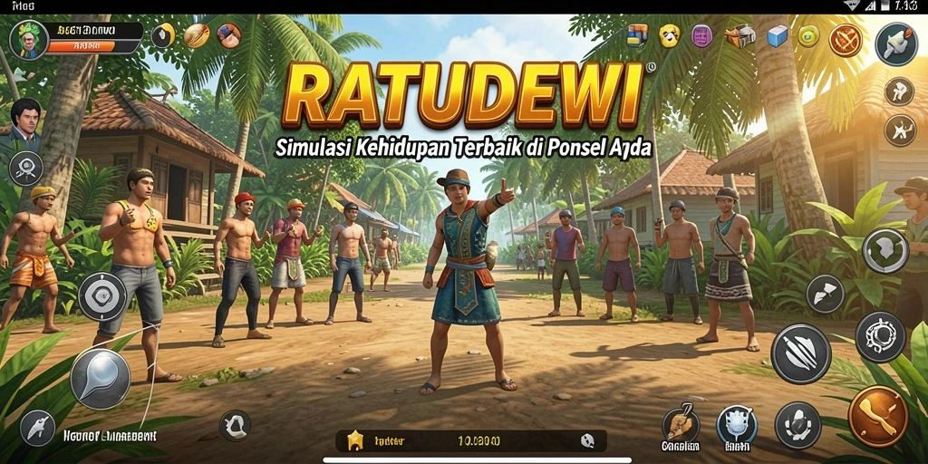 Screenshot gameplay RATUDEWI menampilkan momen seru dalam simulasi kehidupan.