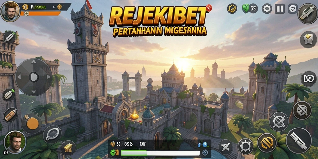 Tampilan gameplay REJEKIBET yang menegangkan dalam pertempuran Tower Defense.