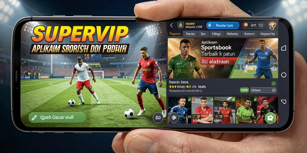 Tampilan gameplay aplikasi Sportsbook SUPERVIP dengan taruhan langsung.